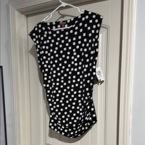 Black and White Polka Dot Top